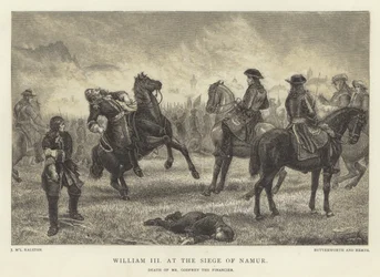 Wilhelm III. bei der Belagerung von Namur, Tod von Mr. Godfrey dem Finanzier